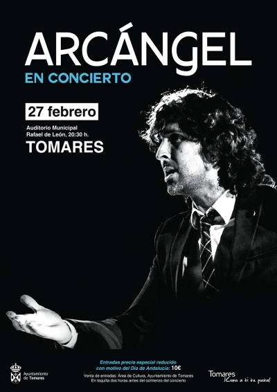 Arcángel actúa en Tomares el 27 de febrero con motivo del Día de Andalucía