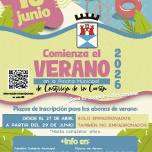 Castilleja de la Cuesta da la bienvenida al verano el próximo 15 de junio con la apertura de la piscina municipal, los cursos de natación y el campus