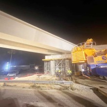 Cortes nocturnos por el asfaltado del carril BUS-VAO del Aljarafe Norte entre Camas y Castilleja de Guzmán