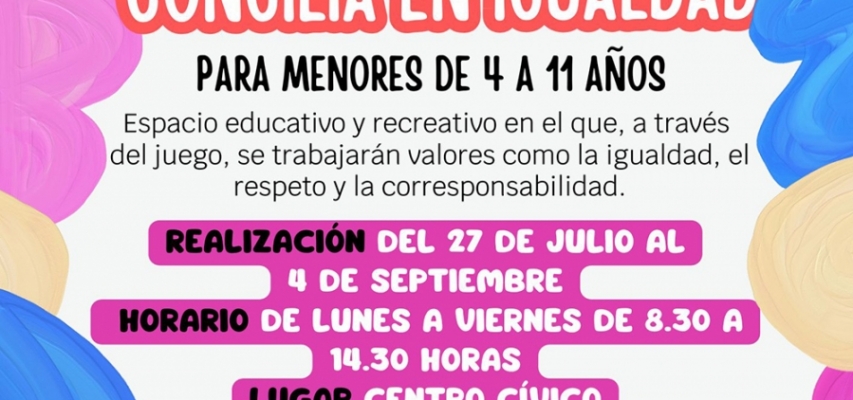 El Ayuntamiento pone en marcha la Escuela de Verano 'Concilia en Igualdad' para niños y niñas