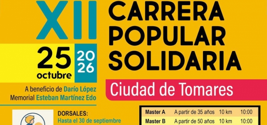 Tomares correrá el domingo 25 de octubre por 