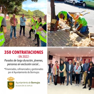 Bormujos cierra el a&ntilde;o 2022 con 350 nuevas contrataciones a trav&eacute;s del Ayuntamiento