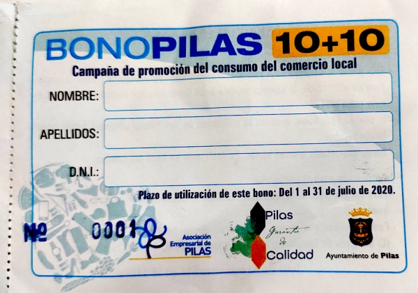 Ayuntamiento y Asociaci&oacute;n empresarial de Pilas impulsan el comercio local con 12.500&euro; en bonos