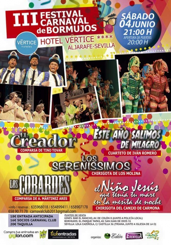 El III Festival de Bormujos cambia de escenario con el mismo gran cartel