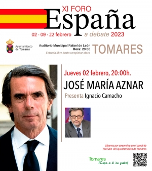 Jose Mar&iacute;a Aznar abre ma&ntilde;ana jueves, 2 de febrero, la XI Edici&oacute;n del Foro "Espa&ntilde;a a debate" de Tomares