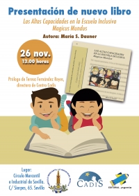 Mar&iacute;a Dauder presenta el s&aacute;bado Magicus Mundus, el cuarto libro de su colecci&oacute;n Las Altas Capacidades en la Escuela Inclusiva
