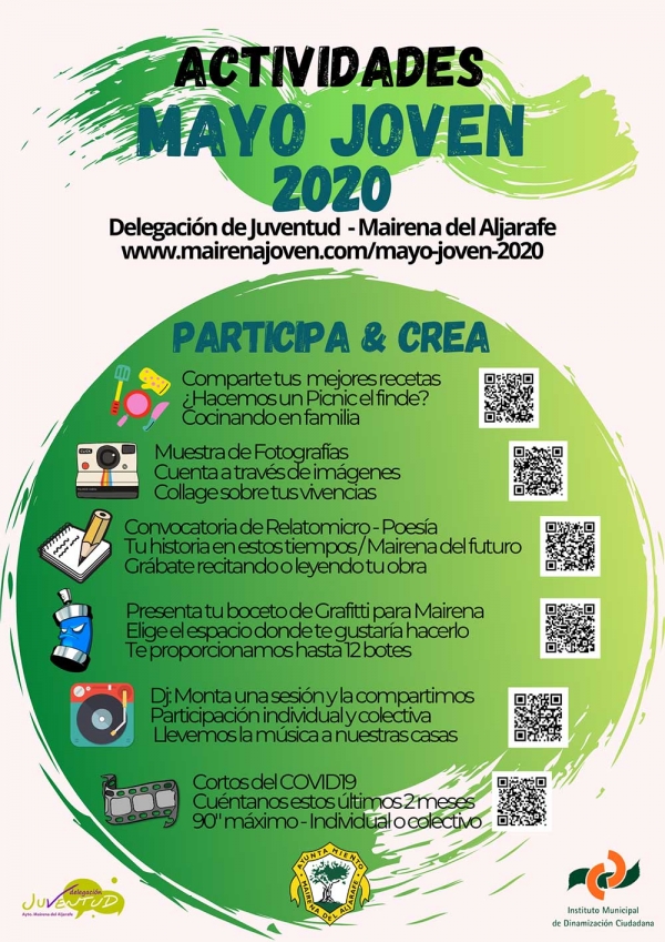 Mairena del Aljarafe prepara actividades online para los j&oacute;venes
