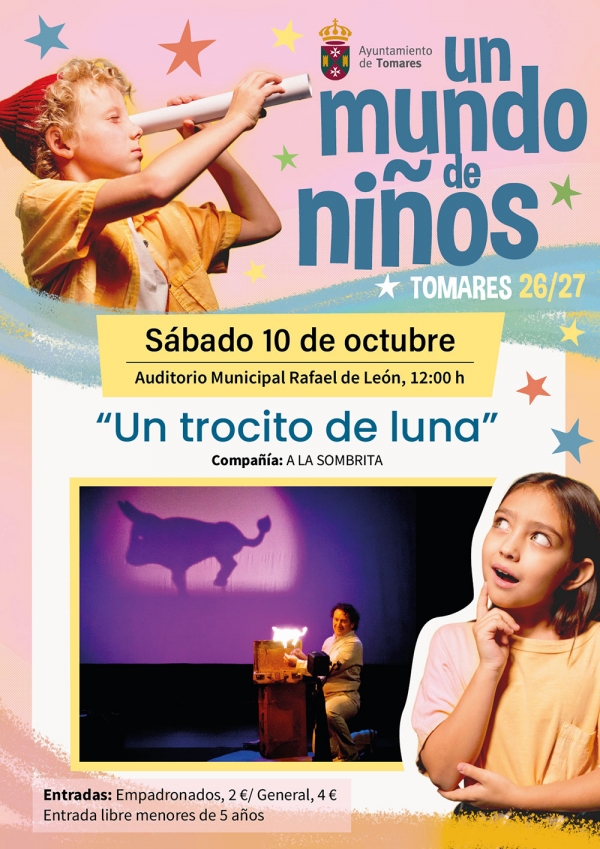 Vuelve a Tomares este s&aacute;bado, 10 de octubre &ldquo;un mundo de ni&ntilde;os&rdquo; con los mejores espect&aacute;culos infantiles