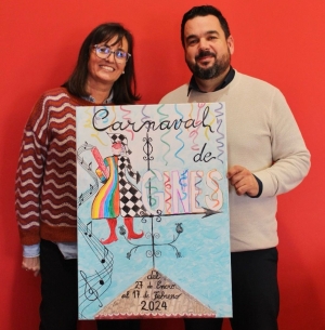 Ya se conoce el cartel anunciador  del Carnaval de Gines 2024, obra  de Rosa P&eacute;rez &Aacute;lvarez