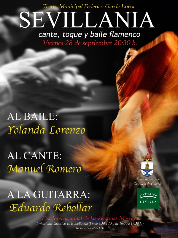 Castilleja de Guzm&aacute;n conmemora esta tarde el D&iacute;a Internacional de las Personas Mayores con el espect&aacute;culo &lsquo;Sevillan&iacute;a&rsquo;