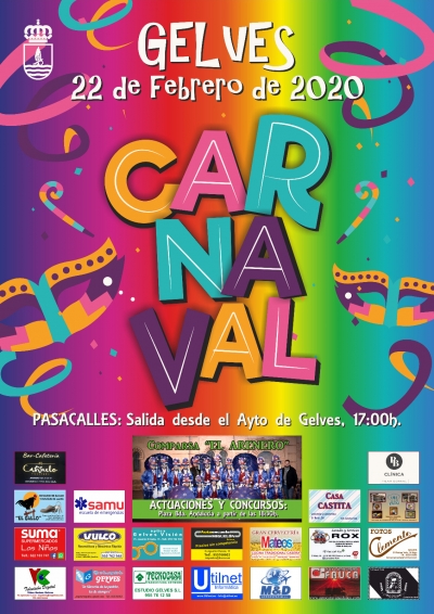 El Carnaval de Gelves 2020 se celebrar&aacute; el s&aacute;bado 22 de febrero