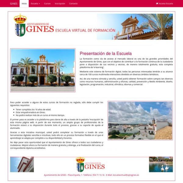 El Ayuntamiento de Gines impulsa la formaci&oacute;n 'online' durante el Estado de Alarma, con cerca de 120 cursos gratuitos