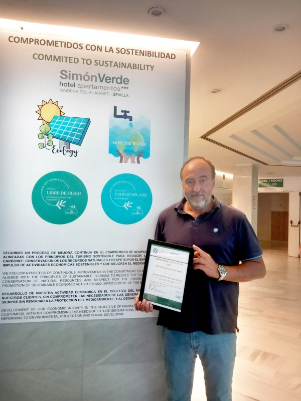 Hotel Apartamento Sim&oacute;n Verde es reconocido con la &ldquo;S&rdquo; de Sostenibilidad Tur&iacute;stica