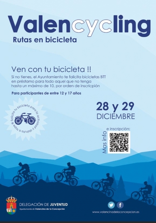El Ayuntamiento de Valencina organiza rutas en bicicleta para j&oacute;venes