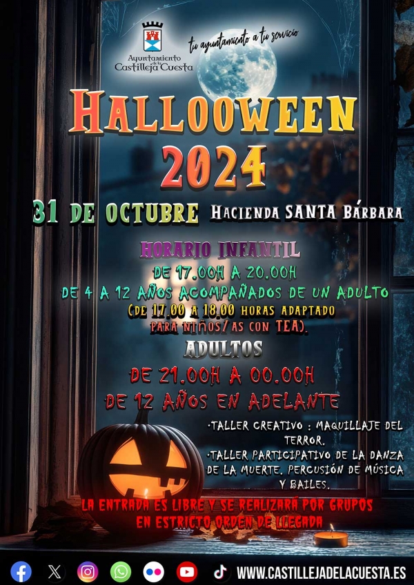 El Ayuntamiento de Castilleja de la Cuesta organiza un Halloween m&aacute;s inclusivo y habr&aacute; una hora sin m&uacute;sica en el t&uacute;nel del terror en la Hacienda Santa B&aacute;rbara