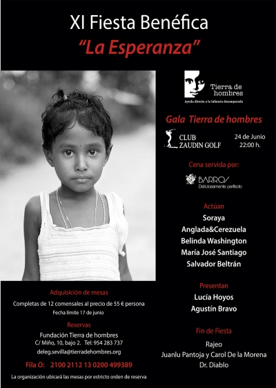 Tierra de hombres celebra la  XI edici&oacute;n de la "Fiesta de la Esperanza" para ayudar a la infancia m&aacute;s necesitada