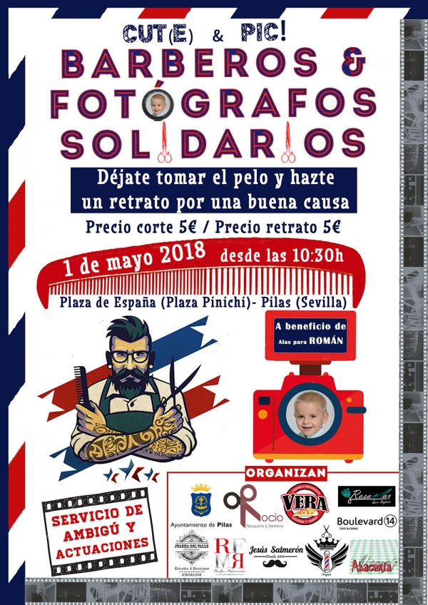 Barberos y Fot&oacute;grafos solidarios a beneficio del peque&ntilde;o Roman