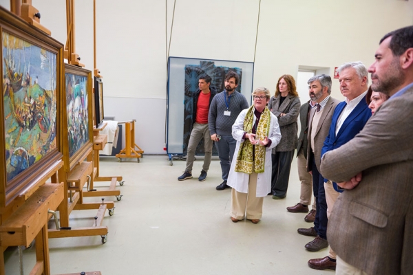 El IAPH restaura tres pinturas costumbristas de Mart&iacute;nez de Le&oacute;n propiedad del Ayuntamiento de Coria del R&iacute;o en Sevilla