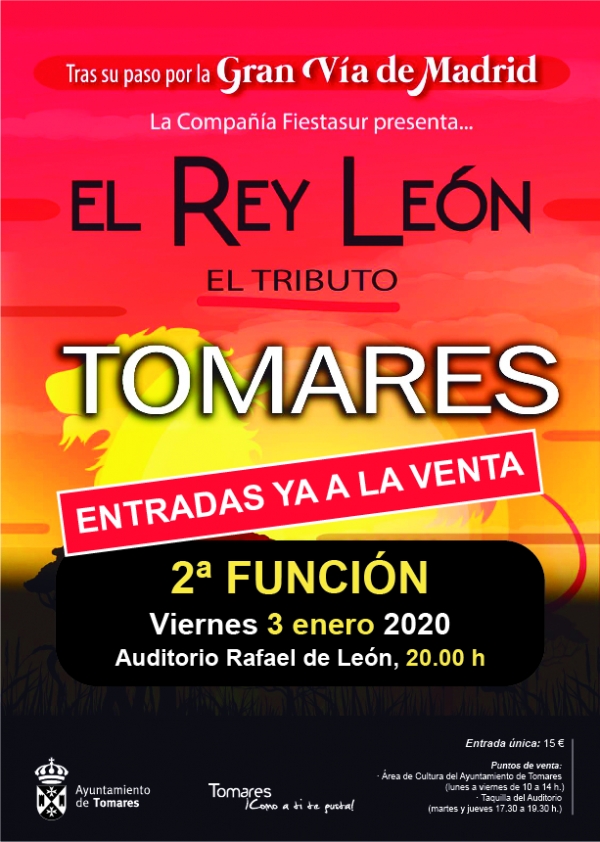 El Concierto Tributo al Rey Le&oacute;n llega hoy a Tomares