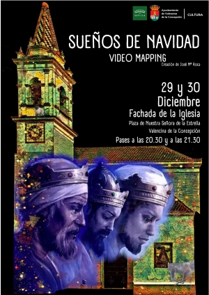 Valencina estrena un espectacular "Video Mapping&rdquo; para felicitar las fiestas a sus vecinos y atraer visitantes