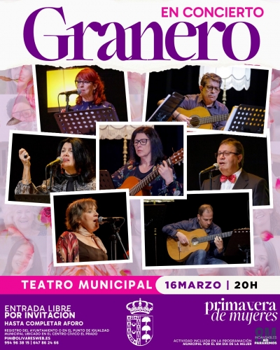 La m&uacute;sica en directo de &lsquo;Granero&rsquo; sonar&aacute; en el Teatro Municipal de Olivares