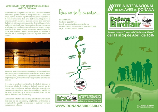 III Edici&oacute;n de la Feria Internacional de Las Aves "Do&ntilde;ana Birdfair" en La Puebla del R&iacute;o