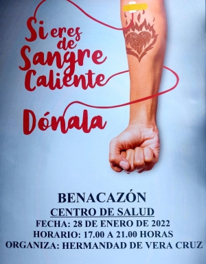 Donaci&oacute;n de sangre en el Centro de Salud de Benacaz&oacute;n