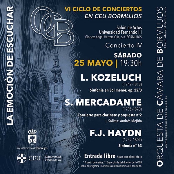 Nuevo concierto de la Orquesta de C&aacute;mara de Bormujos en el mes de mayo