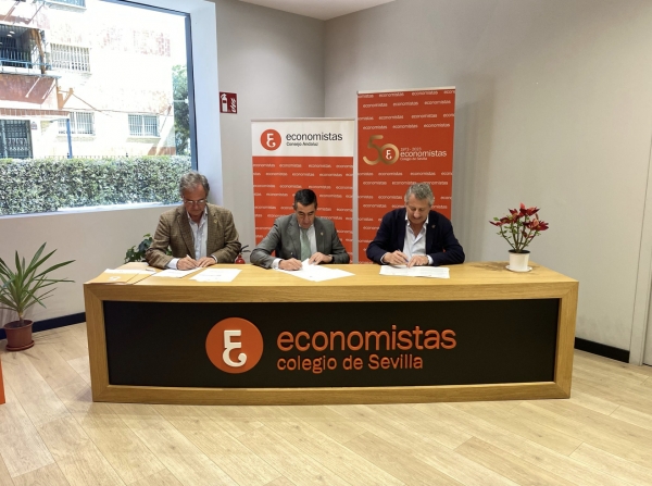 El Colegio de Economistas y la Asociaci&oacute;n Espa&ntilde;ola Contra el C&aacute;ncer de Sevilla firman un convenio para promover la colaboraci&oacute;n entre ambas entidades