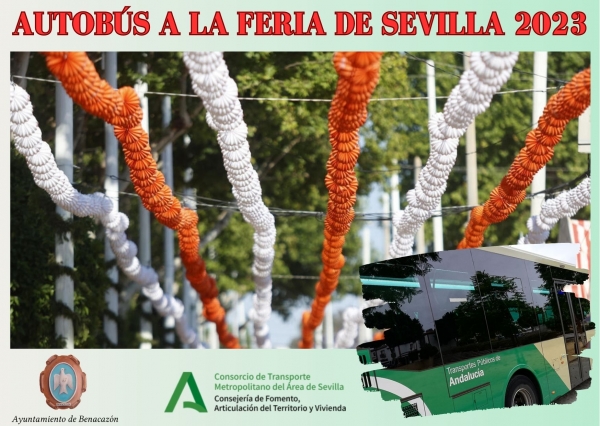 Servicio de autobús directo a la Feria de Sevilla 2023 desde Benacazón