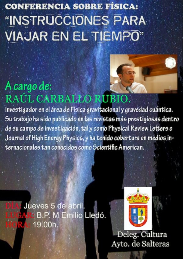 Un joven saltere&ntilde;o ofrecer&aacute; la conferencia "Instrucciones para viajar en el tiempo"