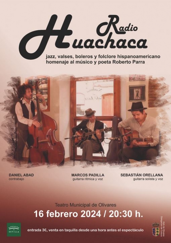 El Teatro Municipal de Olivares acogerá una actuación de ‘Radio Huachaca’ el próximo 16 de febrero