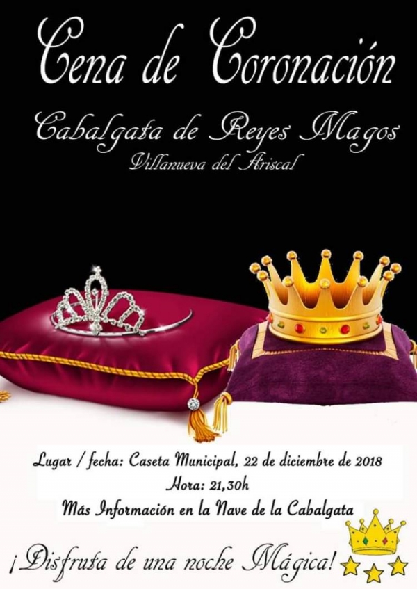 La Asociaci&oacute;n de Reyes Magos de Villanueva del Ariscal celebra su tradicional Cena de Coronaci&oacute;n