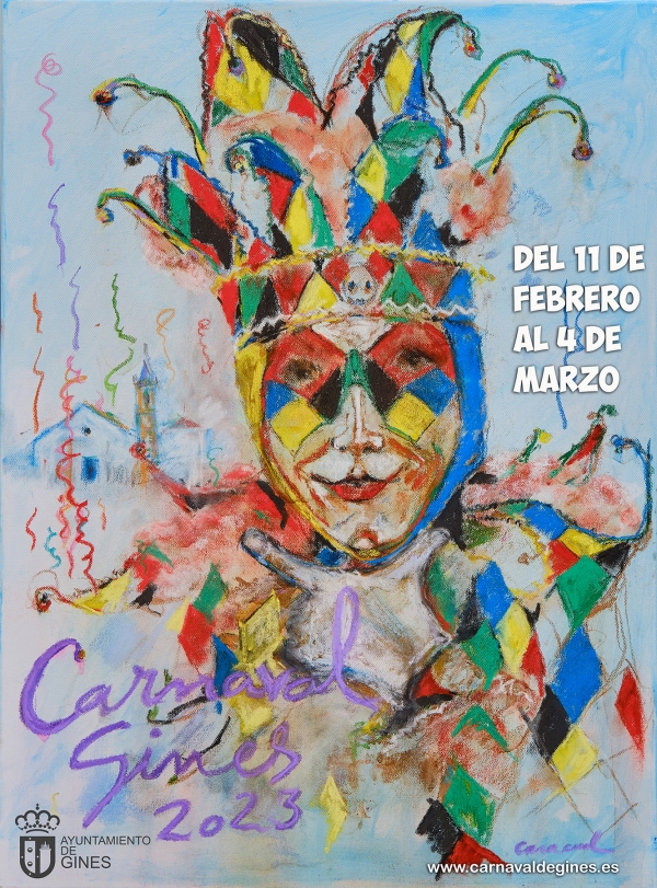 Ya se conoce el cartel anunciador del Carnaval de Gines 2023, obra de Javier Guti&eacute;rrez Caracuel