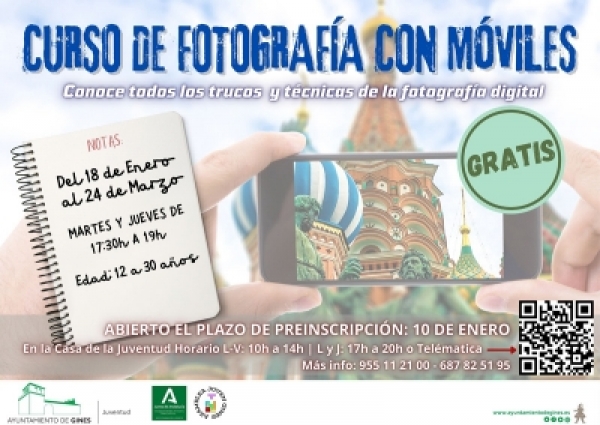 Gines pone en marcha un curso gratuito de Fotograf&iacute;a con m&oacute;viles