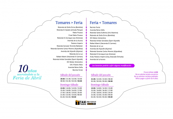 El autob&uacute;s A la Feria de Abril desde Tomares cumple diez a&ntilde;os