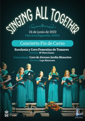 La Escolanía y el Coro Femenino de Tomares deleitarán al público con el concierto coral &quot;Singing All Together&quot; hoy a las 20 horas