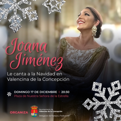 Joana Jiménez canta a la Navidad el domingo 17 de diciembre en Valencina