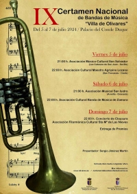 IX Certamen Nacional de Bandas de M&uacute;sica "Villa de Olivares"