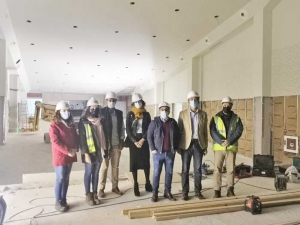 La Fundaci&oacute;n Cobre Las Cruces visita las obras del nuevo teatro-auditorio municipal de Salteras