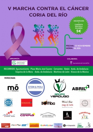 V Marcha contra el C&aacute;ncer en Coria del R&iacute;o