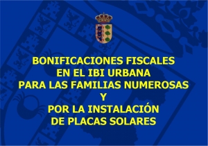 El Ayuntamiento de Olivares abre el plazo de solicitudes de las bonificaciones fiscales en el IBI Urbana para las familias numerosas y por la instalaci&oacute;n de placas solares