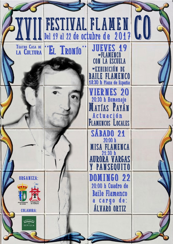 El XVII Festival Flamenco de Gines homenajear&aacute; a Mat&iacute;as Pay&aacute;n
