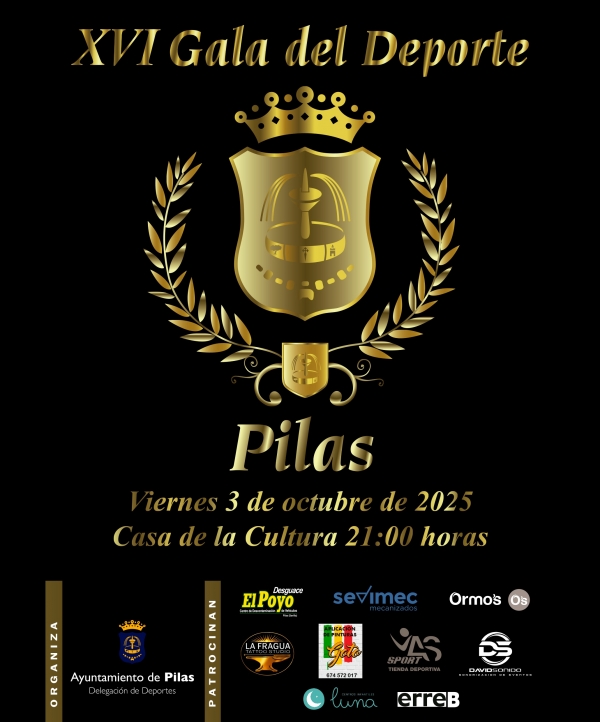 La Gala del Deporte vuelve a Pilas con su decimosexta edición que se celebrará en la Casa de la Cultura