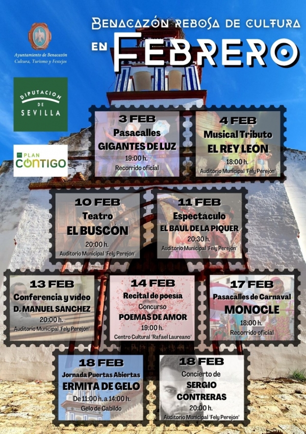 Programaci&oacute;n "Benacaz&oacute;n rebosa de cultura en febrero": pr&oacute;ximas actividades