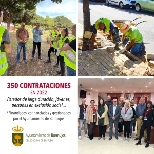 Bormujos cierra el a&ntilde;o 2022 con 350 nuevas contrataciones a trav&eacute;s del ayuntamiento