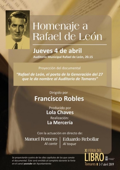 Ma&ntilde;ana se estrena el documental "Rafael de Le&oacute;n" en el Auditorio de Tomares