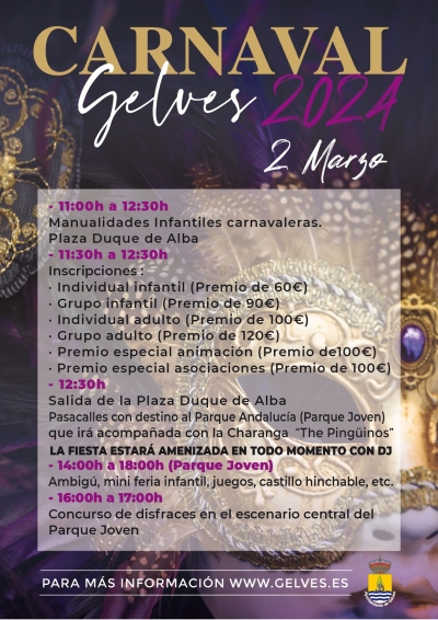 El Carnaval de Gelves 2024 se celebrará el sábado 2 de marzo