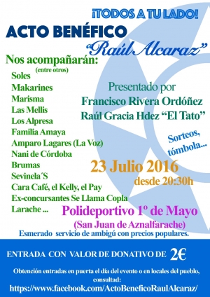 Acto ben&eacute;fico "Ra&uacute;l Alcaraz" en San Juan de Aznalfarache