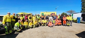 La Junta prueba la respuesta en caso de incendio forestal en un simulacro en La Puebla del R&iacute;o